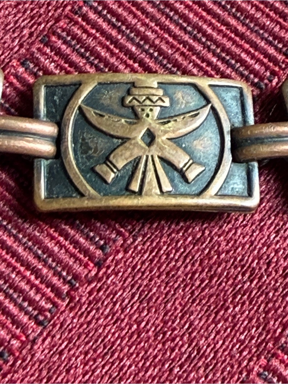 Vintage Solid Copper Thunderbird Link Bracelet, Southwestern Style